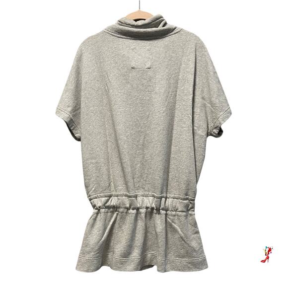 Old Navy Gray Tunic Cowl Necklie Sweatshirt with tie Waist Med - Picture 2 of 11